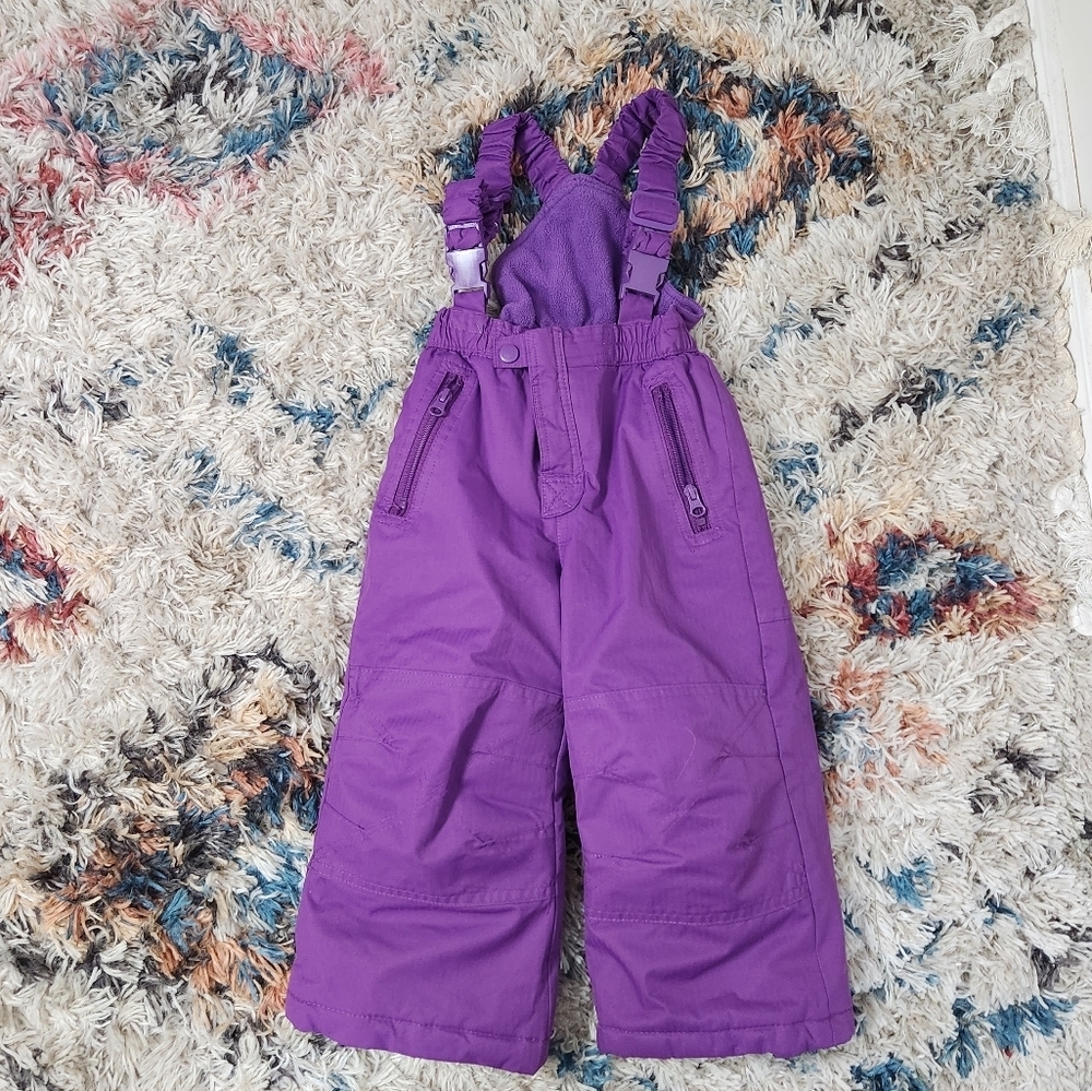 Girls Westbound Bib Overall Snow Pants Winter Outerwear 2T Girls Purple
